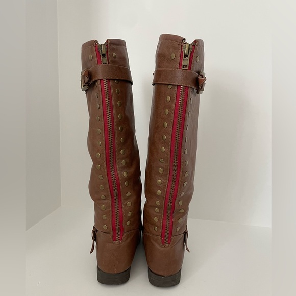 JOURNEE COLLECTION Spokane Wide Calf Faux Leather Boots, Size 7 - Picture 5 of 5